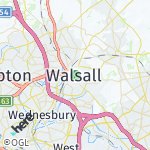 Map for location: Walsall, United Kingdom
