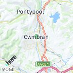 Map for location: Cwmbran, United Kingdom