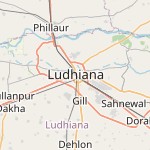 Map for location: Ludhiana, India