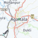 Map for location: Agartala, India