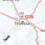 Map for location: Tébessa, Algeria