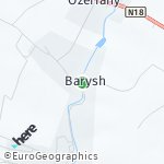 Map for location: Barysh, Ukraine