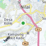 Map for location: Putra Nilai, Malaysia