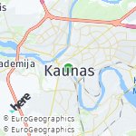 Map for location: Kaunas, Lithuania