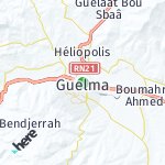 Map for location: Guelma, Algeria