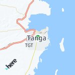 Map for location: Tanga, Tanzania