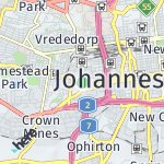 Map for location: Fordsburg, South Africa