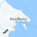 Map for location: Manokwari, Indonesia