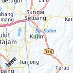 Map for location: Kulim, Malaysia