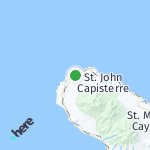 Map for location: Saint Paul's, Saint Kitts And Nevis