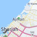 Map for location: Ajman, United Arab Emirates