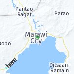 Map for location: Marawi City, Philippines