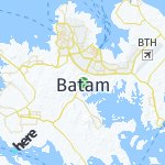 Map for location: Batam, Indonesia