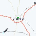 Map for location: Diourbel, Senegal