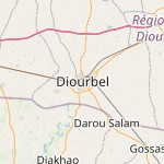 Map for location: Diourbel, Senegal