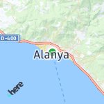 Map for location: Alanya, Turkey