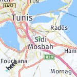 Map for location: Ben Arous, Tunisia