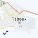 Map for location: Tabouk, Saudi Arabia