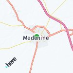 Map for location: Medenine, Tunisia