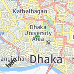 Map for location: Dhaka University Area, Bangladesh
