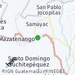 Map for location: San Bernardino, Guatemala