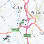 Map for location: Fushë Kosovë, Kosovo