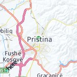 Map for location: Pristina, Kosovo