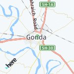 Map for location: Gonda, India