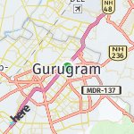 Map for location: Gurugram, India