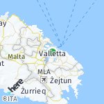 Map for location: Valletta, Malta