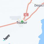 Map for location: Tozeur, Tunisia