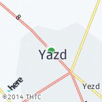 Map for location: Yazd, Iran