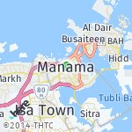 Map for location: Manama, Bahrain