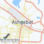 Map for location: Ashgabat, Turkmenistan