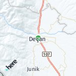 Map for location: Deçan, Kosovo