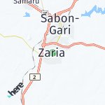 Map for location: Zaria, Nigeria
