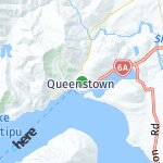 Map for location: Queenstown, New Zealand