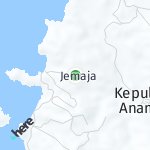Map for location: Jemaja, Indonesia