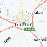 Map for location: Guntur, India
