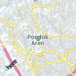 Map for location: Pondok Aren, Indonesia