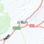 Map for location: El Kef, Tunisia