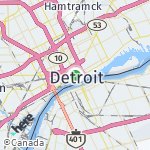 Map for location: Detroit, United States