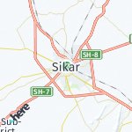 Map for location: Sikar, India