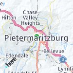 Map for location: Pietermaritzburg, South Africa