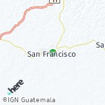 Map for location: San Francisco, Guatemala