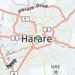 Map for location: Harare, Zimbabwe