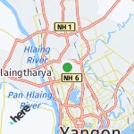 Map for location: Yangon, Burma (Myanmar)