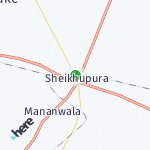Map for location: Shekhupura, Pakistan