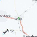 Map for location: Rangia, India