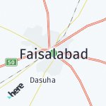 Map for location: Faisalabad, Pakistan